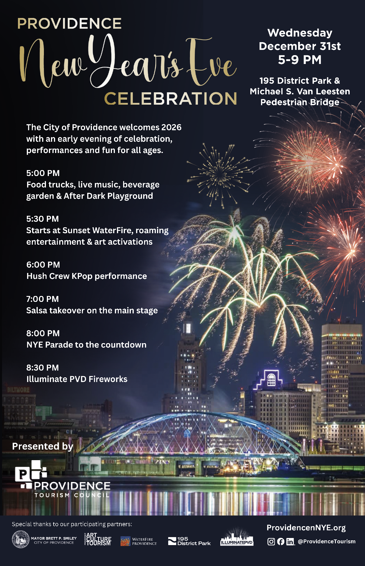 Illuminate PVD New Year’s Eve Celebration and Fireworks Display